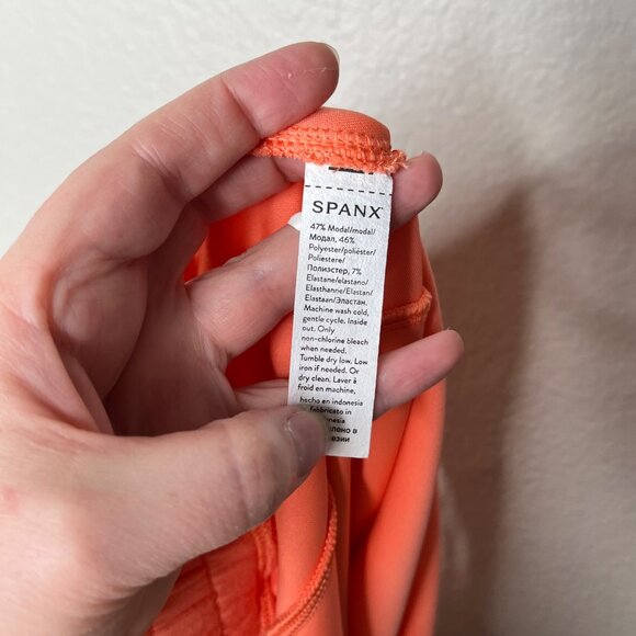 Spanx Womens Airessentials Orange Drawstring Comfort Shorts XL 50683r - Picture 9 of 10